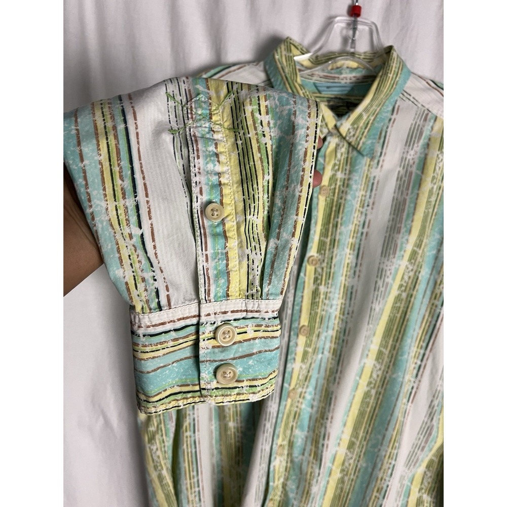 Tommy Bahama Men's XL Cotton Silk Blend Long Sleeve Summer‎ Striped Multicolor - Picture 6 of 8